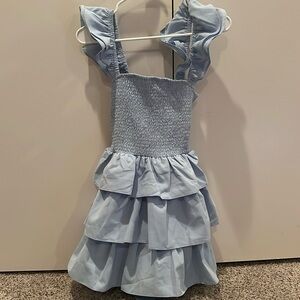 Idem Ditto blue mini ruffle dress- Size M